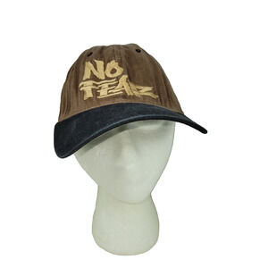 Vintage No Fear Hat Cap RN 86611 90s Made in USA Y2k Grunge Brown Snapback 90